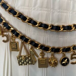 Gold and Black Charm Belt